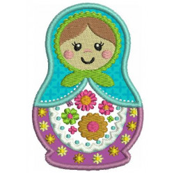 Stickmuster Matroschka Appli